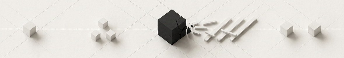 Black Square Deconstruction Architectural Divider — Section 04 Approach to 05 Stack
